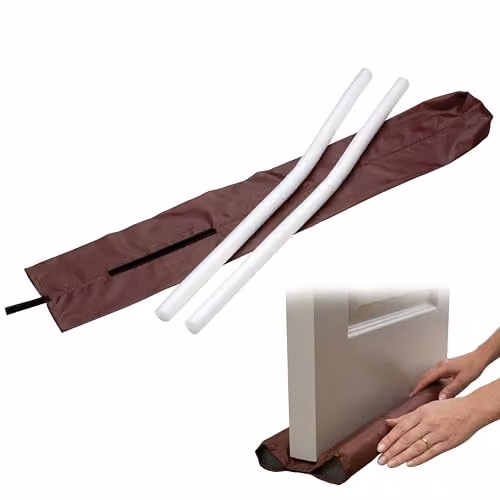 Orsina Twin Draught Guard with Foam Rollers in Brown – 1
