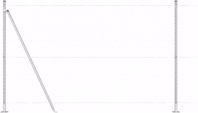 Berkfield Home Hexagon Fence in Silver Galvanised Steel, H: 150 cm, W: 10 m