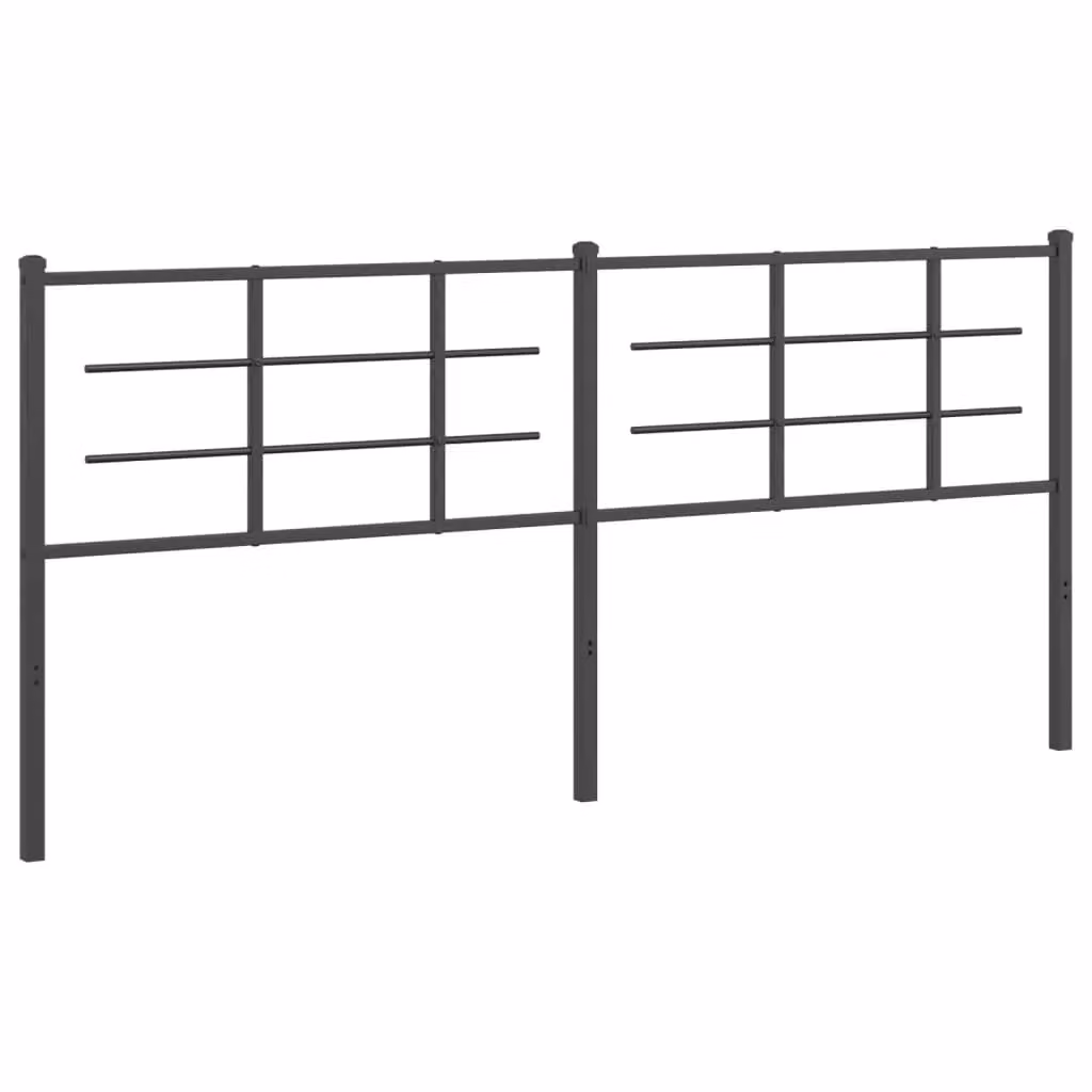 Berkfield Home Classic Metal Headboard in Black, 200 cm – 2