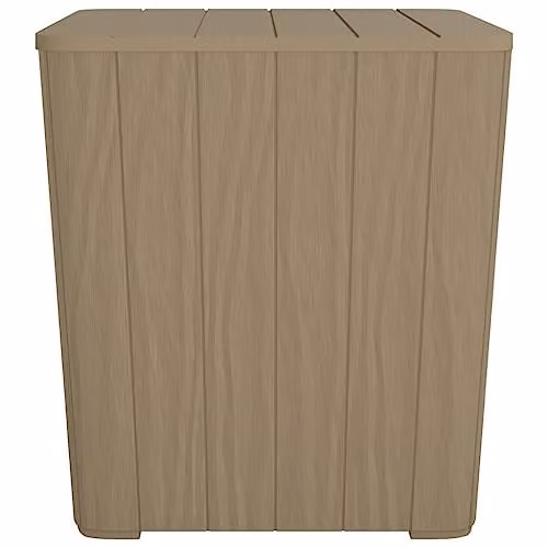 vidaXL Garden Table with Removable Lid in Brown Polypropylene