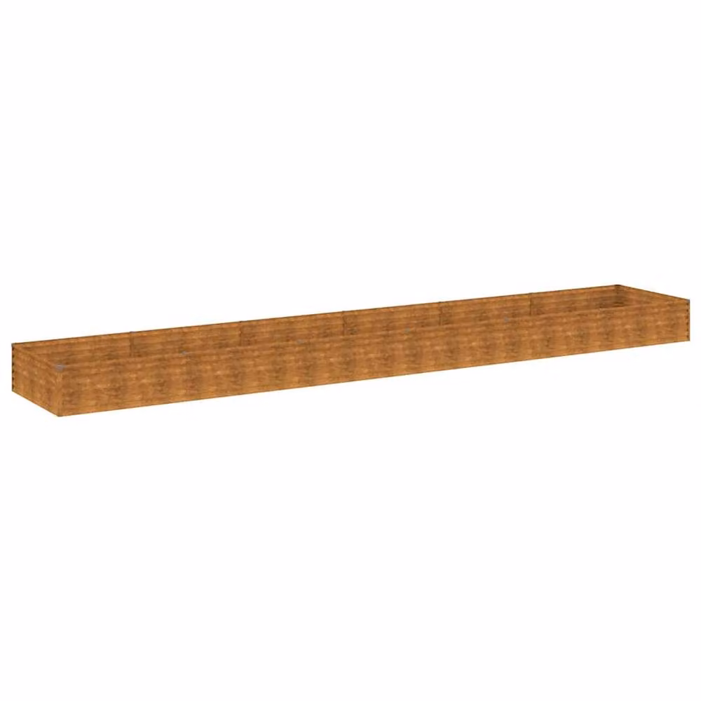 Berkfield Home Garden Corten Steel Raised Bed in Brown, W/D/H: 579 x 100 x 36 cm – 3