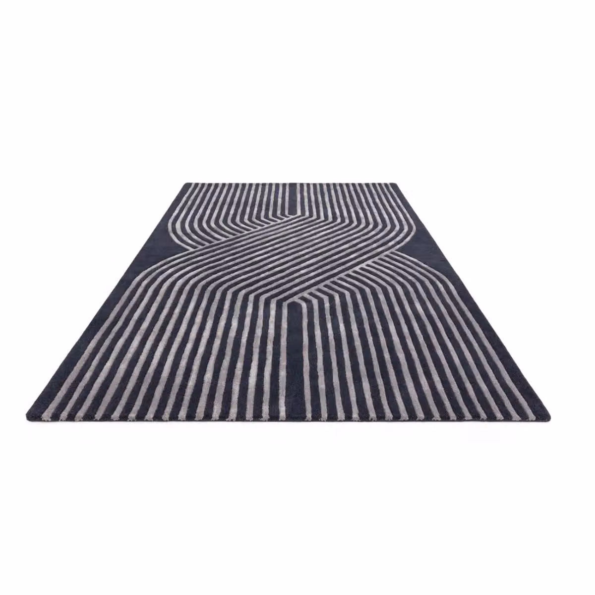 The Rug Shop UK Blue Modern Striped Rectangular Area Rug, W: 200 cm, D: 300 cm – 3