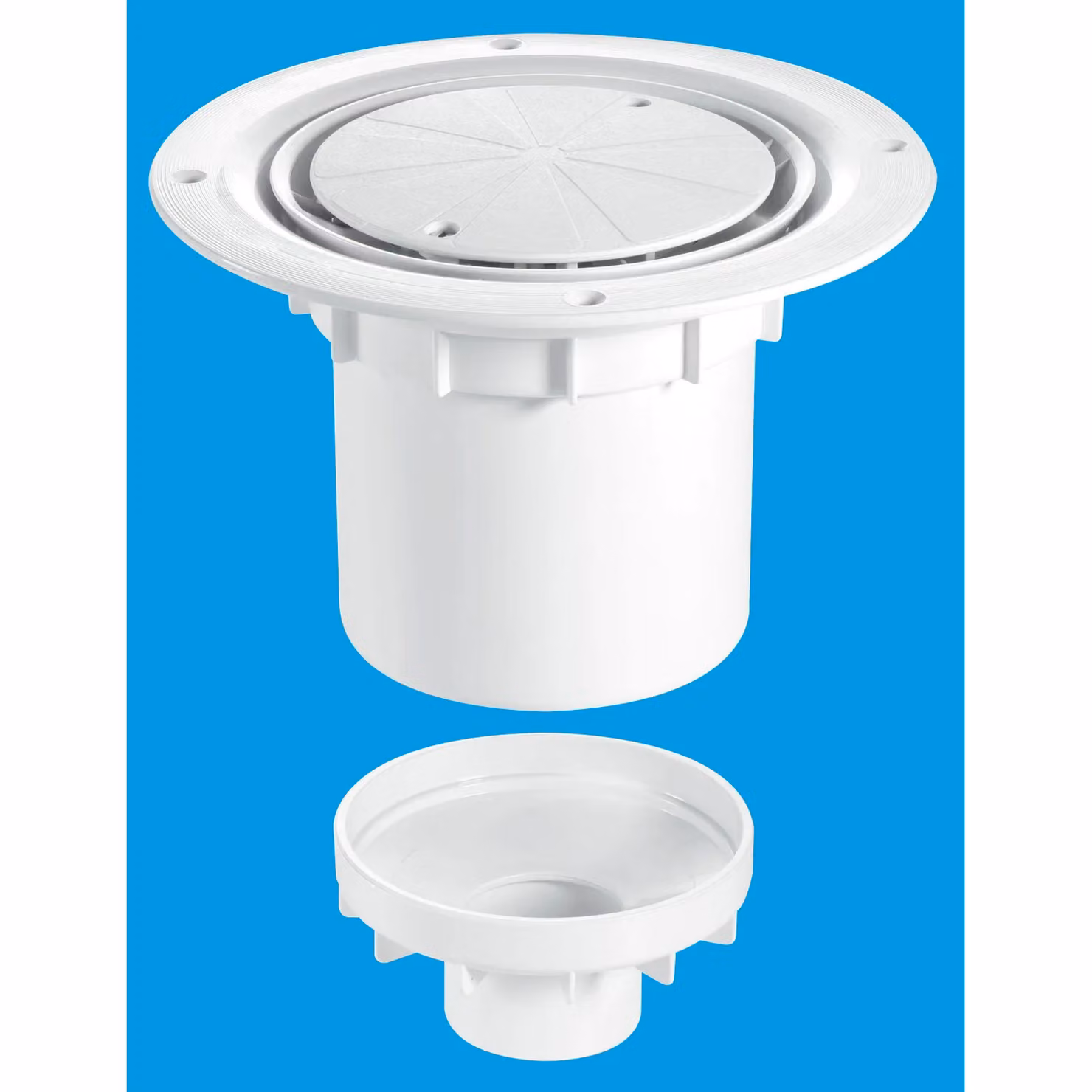McAlpine TSG2WH 75mm Water Seal Trapped Gully with Clamp Ring and Cover Plate, 1 inch, White – 2