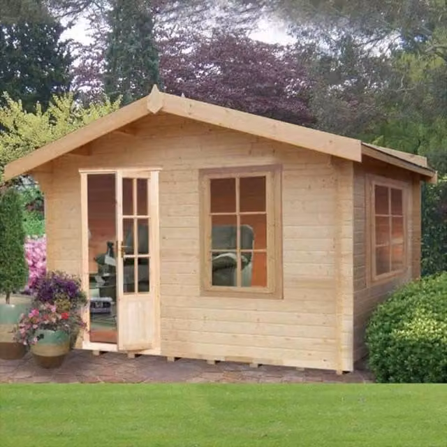 Shires Bucknells 28 mm Log Cabin in Brown, 12 x 10 Feet