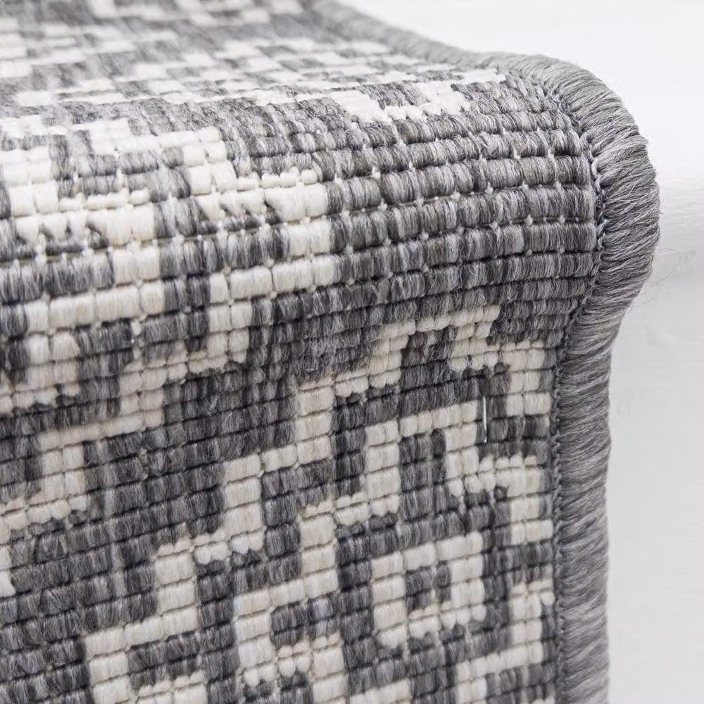 runrug Olmec Reversible and Durable Stair Runner Carpet, Grey, W: 60 cm, L: 720 cm – 3