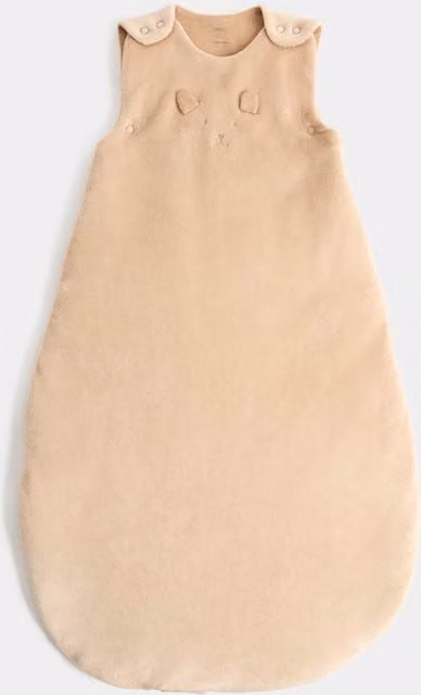 M&S Cotton Rich 2.5 Tog Bear Sleeping Bag for Babies 0-3 Years in Beige