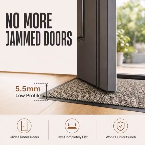 Desire Rugs Non-Slip Dirt Trapper Entrance Mat, Beige, W: 40 cm, D: 60 cm, H: 0.3 cm – 6
