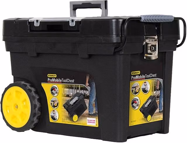 Stanley Black Plastic Rolling Toolbox