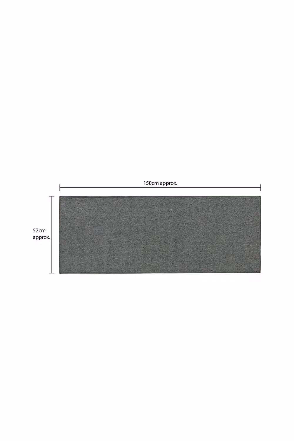JVL Eden Machine Washable Latex Backed Runner Doormat, Grey, W/D/H: 57 x 150 cm – 4