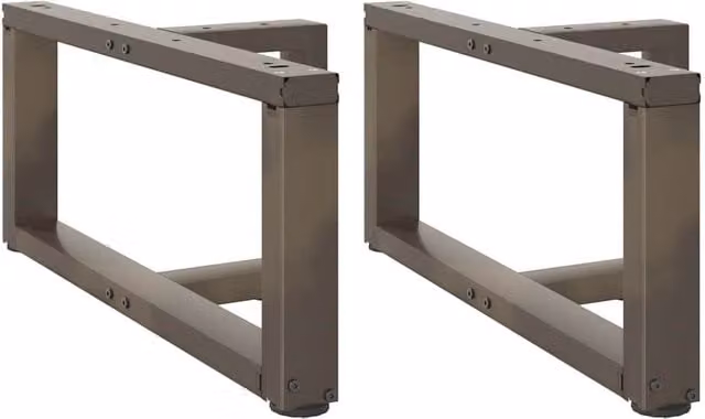 Berkfield Home T-Shaped Coffee Table Legs, 2 Piece Set, Black Matt Steel, W/D/H: 70 x 25 x 31 cm – 1