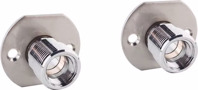 Balterley Fast Fit Wall Hung Brackets for Thermostatic Shower Bar Valve, Brushed Brass, W/D/H: 5 x 5 x 4.8 cm