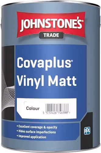 Johnstone's Covaplus Matt Black Paint, 2.5 l