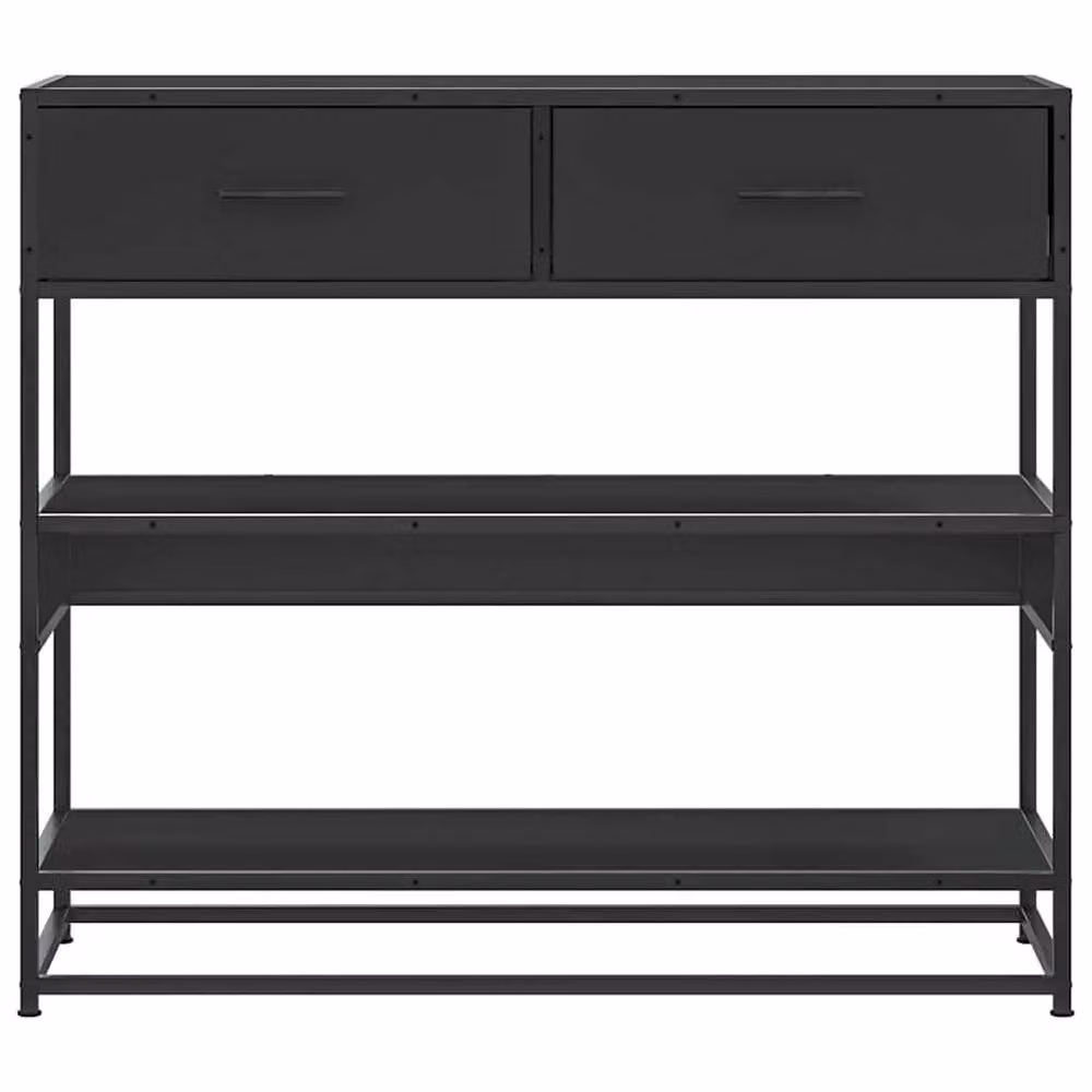 Berkfield Home Black Industrial Console Table, W/D/H: 90 x 35 x 80 cm – 3