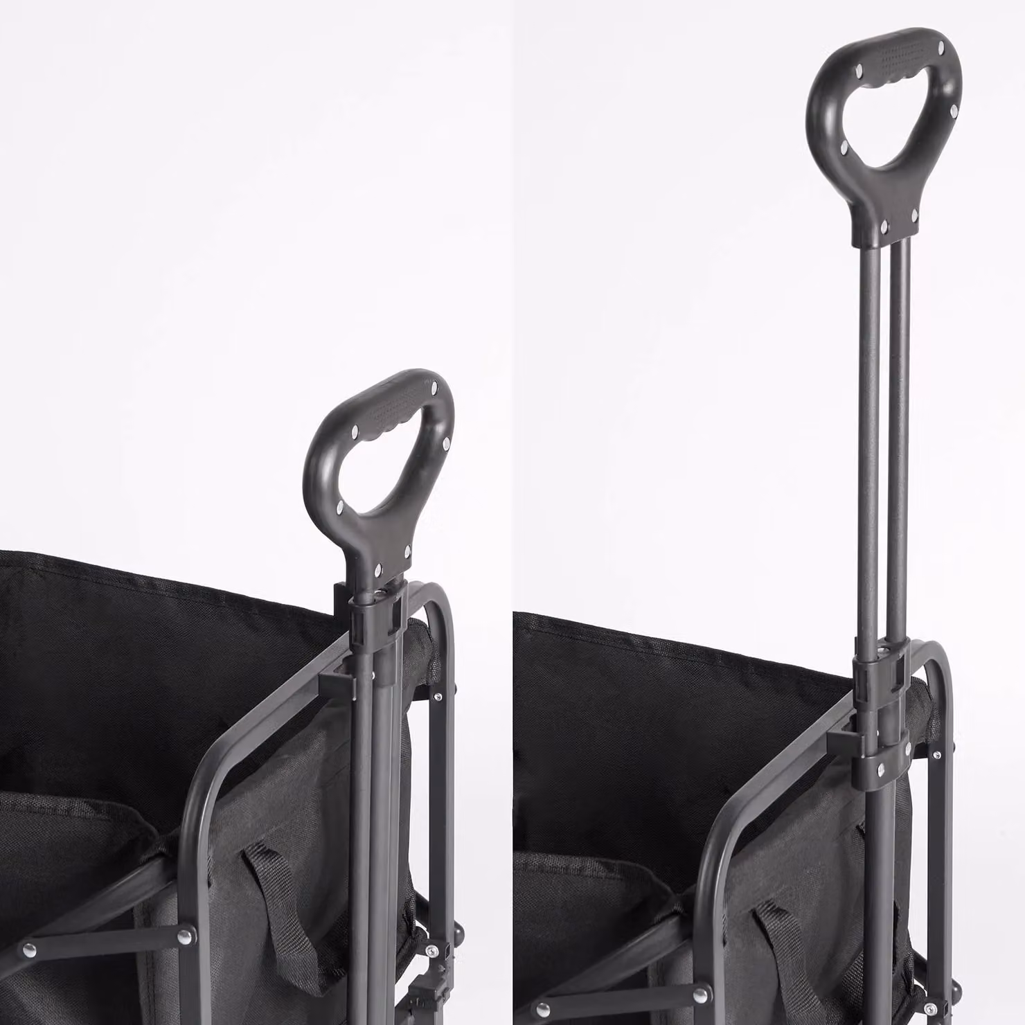 OHS Foldable Outdoor Garden Trolley Cart and Camping Wagon in Black – 4