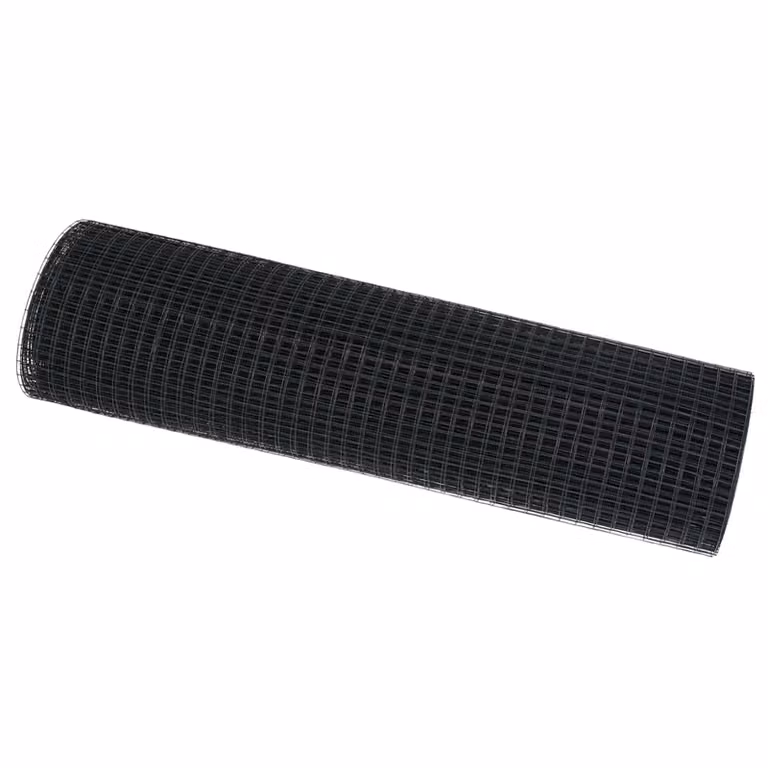 Berkfield Home Grey PVC Coated Steel Welded Wire Fence, Single-Bar, H: 0.4 m x W: 25 m