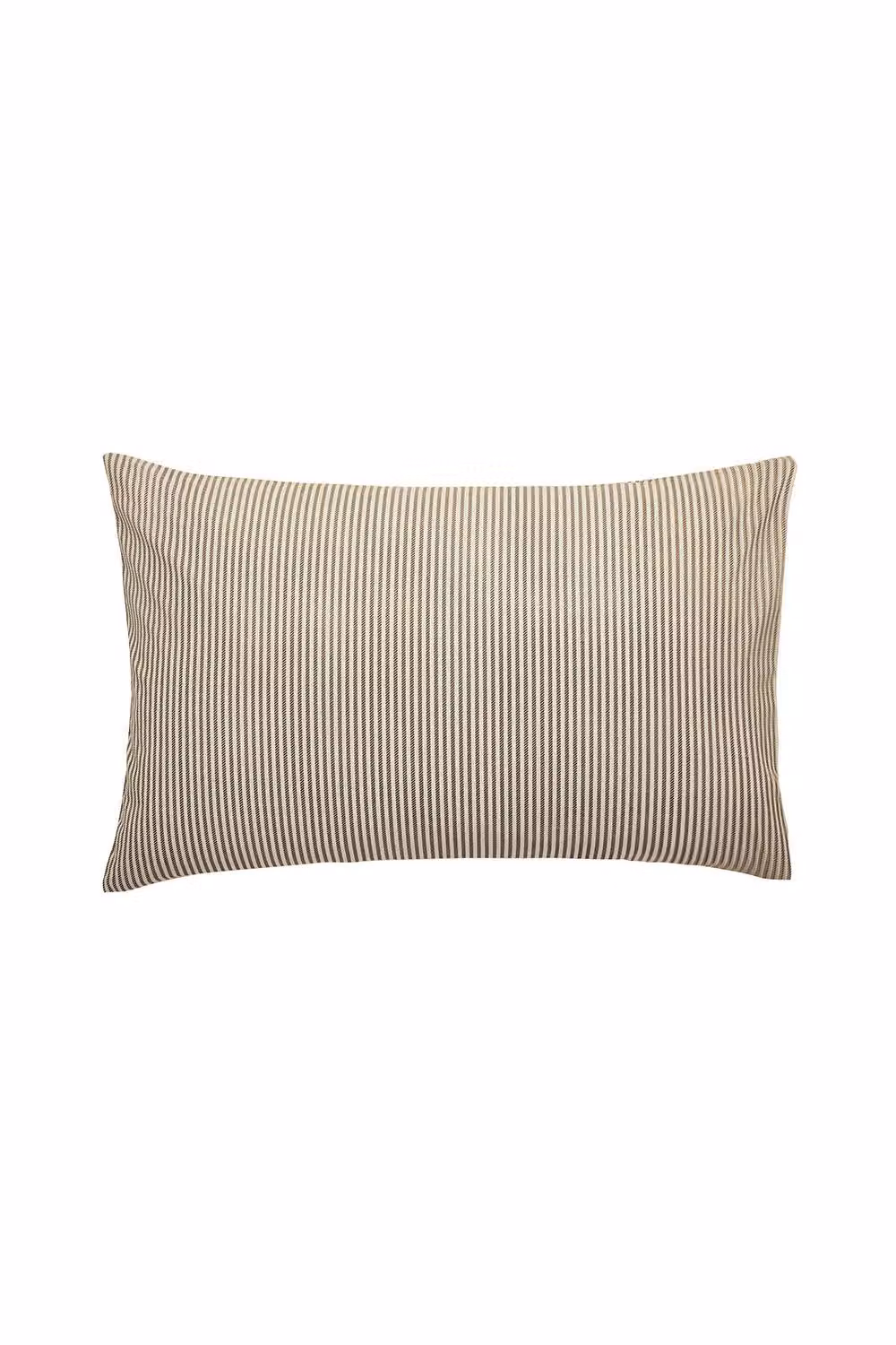 Helena Springfield Twill Stripe Single Duvet Cover and Pillowcase Set in Chocolate Brown – 3