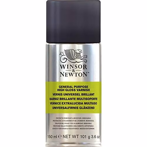 Winsor & Newton High Gloss Clear Spray Varnish for Wood, 400 ml