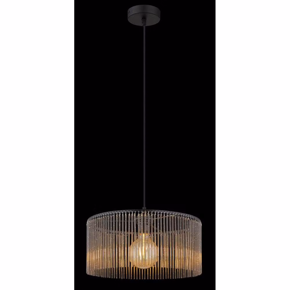 Nowa Cylinder Pendant Light in Black and Grey, Diameter: 35 cm, Height: 135 cm – 7