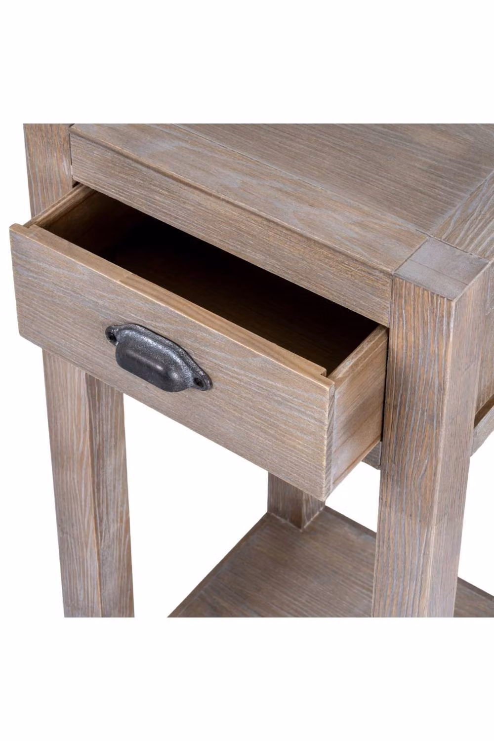 KDMD Haldon Collection Small 1 Drawer Lamp Table in Natural Wood – 3