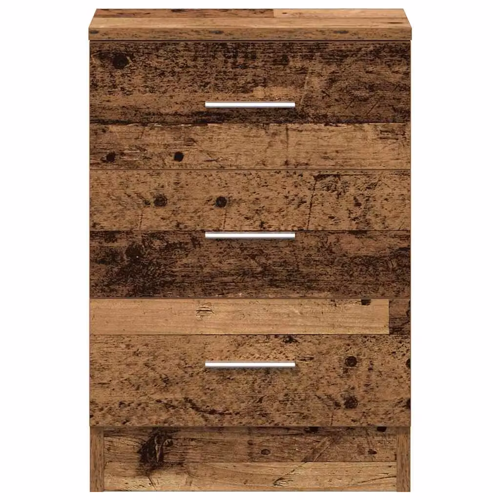 Berkfield Home Bedside Cabinet in Brown Old Wood, W/D/H: 38 x 35 x 55 cm – 3