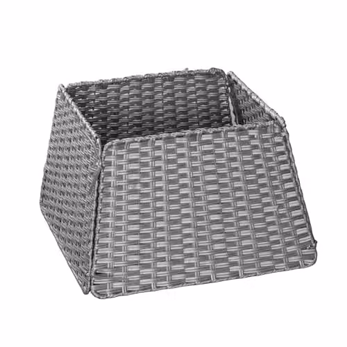 Samuel Alexander Foldable Faux Rattan Christmas Tree Skirt in Grey – 3