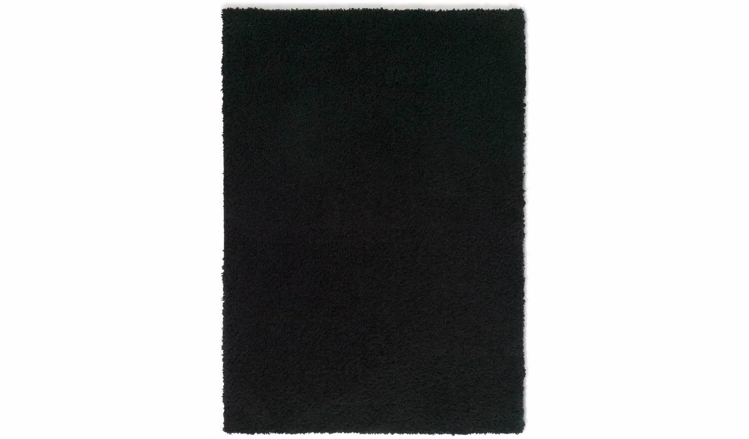 Cheap Furniture Warehouse Black Shaggy Rectangular Rug, W: 290 cm, D: 200 cm