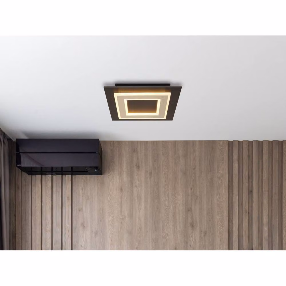 Globo Lighting Modern LED Ceiling Panel Lamp, Warm White, W/D/H: 32 x 32 x 5.5 cm – 5