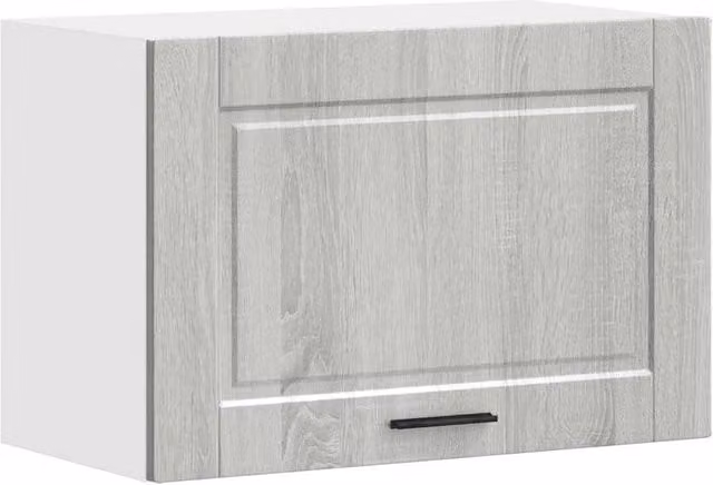 Berkfield Home Porto Grey Sonoma Kitchen Wall Cabinet with Hinged Doors and Internal Shelves