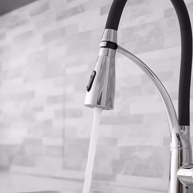 Heable Silver Chrome Two-Function Replacement Pull-Out Kitchen Tap Spray Head