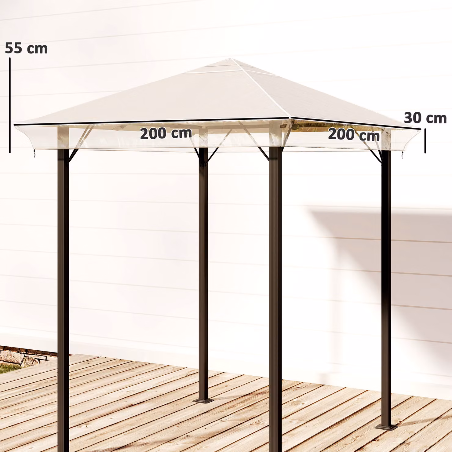 Outsunny Waterproof Gazebo, Canopy and Tent Protective Cover, 2 x 2 m – 3