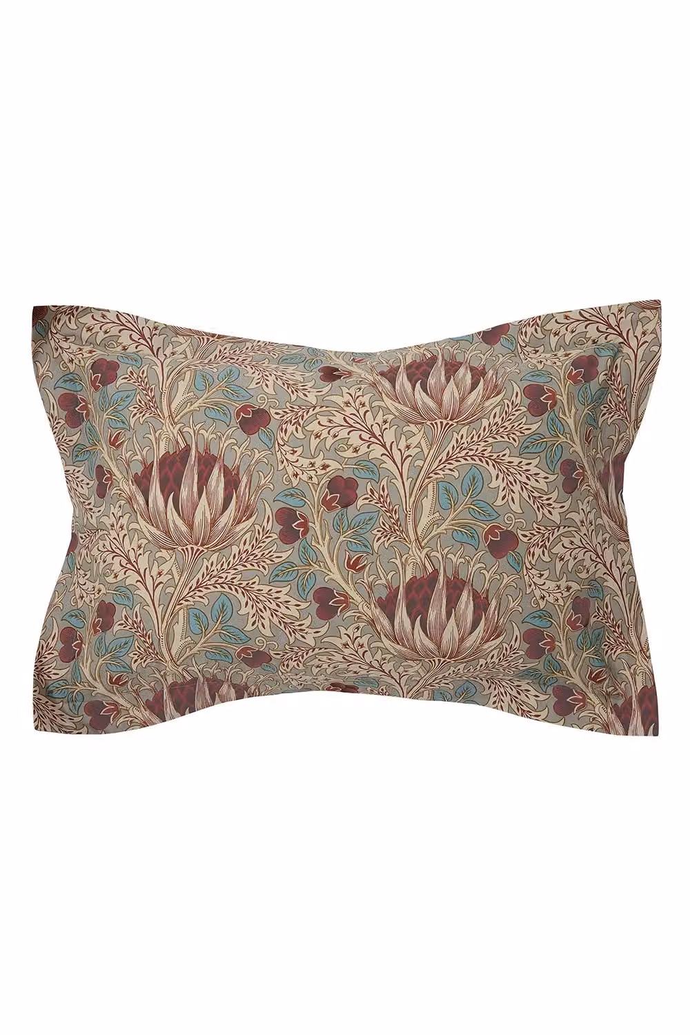 Morris & Co Artichoke Cotton Percale Duvet Cover and Pillowcase Set, Grey and Multicolour, W: 140 cm, L: 200 cm – 3