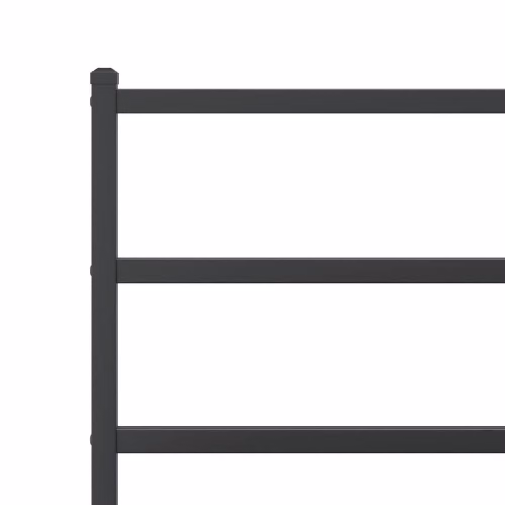 Berkfield Home Metal Bed Frame with Footboard in Black, W/D/H: 90 x 190 x 95 cm – 5