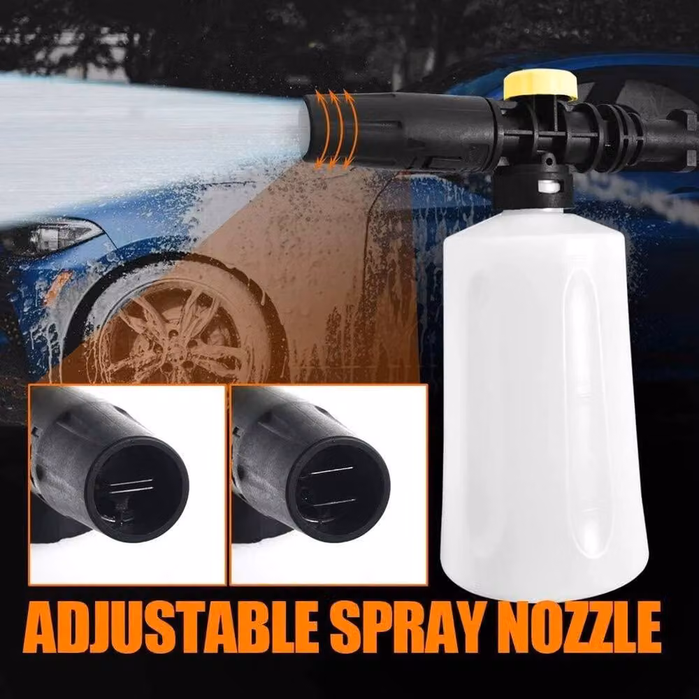 NESTLUNE High Pressure Snow Foam Lance Car Washer Jet Bottle in White – 6