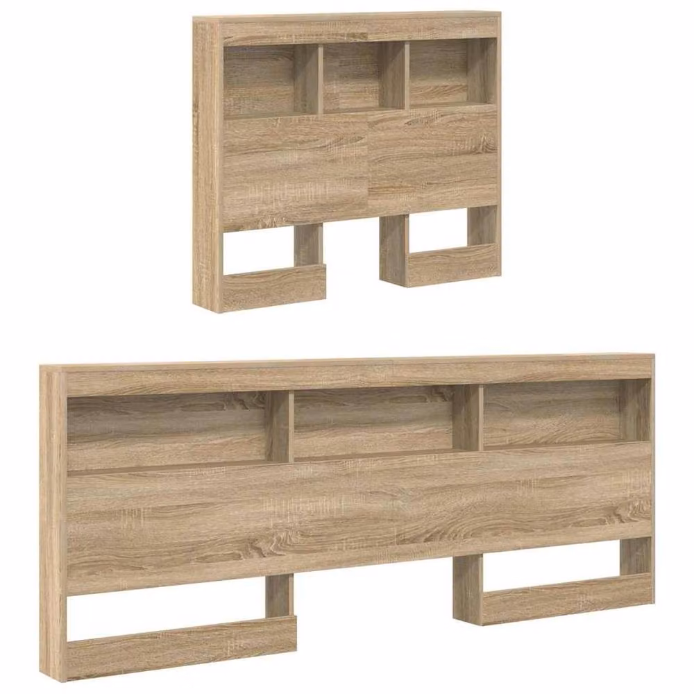 Berkfield Home Storage Headboard with Shelf in Sonoma Oak, Width: 75 cm – 3