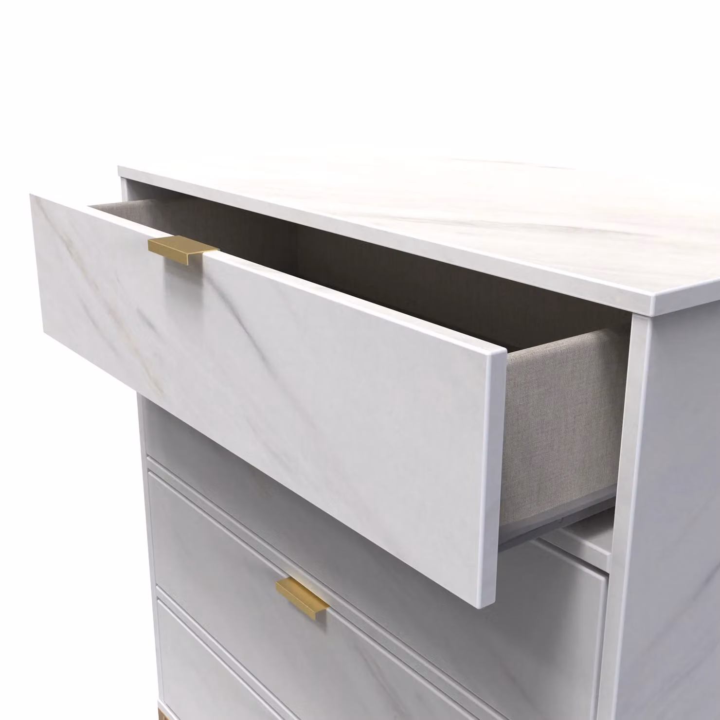 Ready Assembled 2 U Tamworth 4 Drawer Chest in Off-White – 2