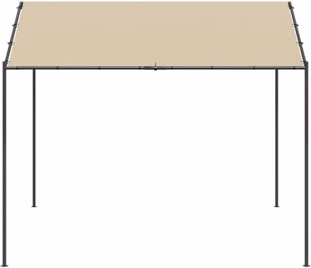 Berkfield Home Spacious Canopy Tent in Beige, W: 300 cm, D: 300 cm, H: 250 cm, Steel and Polyester – 1