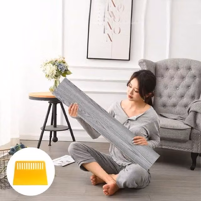 SPETLEK Self Adhesive Wood Effect Vinyl Flooring Planks in Grey, 5m2