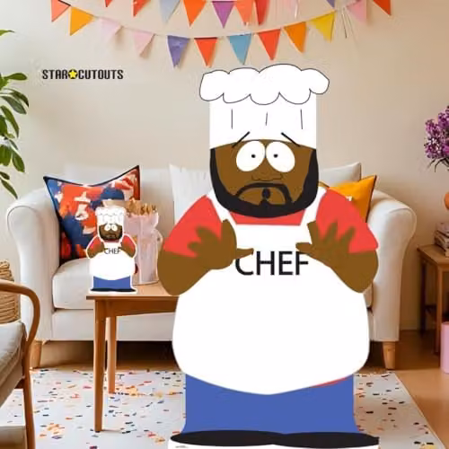 Star Cutouts SC4703 South Park Chef Lifesize Cardboard Cutout, Height: 164 cm, Multicolour – 4