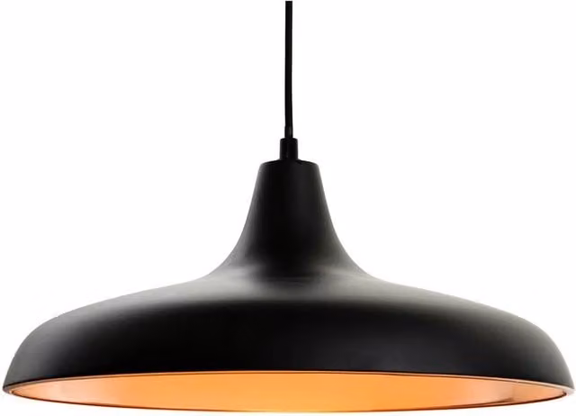 Netlighting Curtis Minimalist Dome Ceiling Pendant Light in Black with E27 Fitting