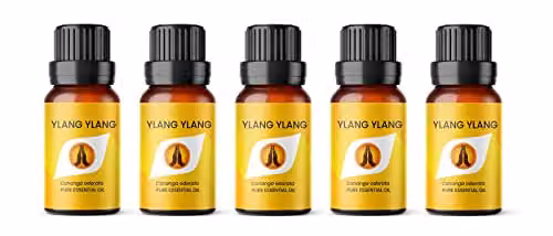Aroma Energy Ylang Ylang Pure Essential Oil, 10ml, Yellow, 5 Pack – 1