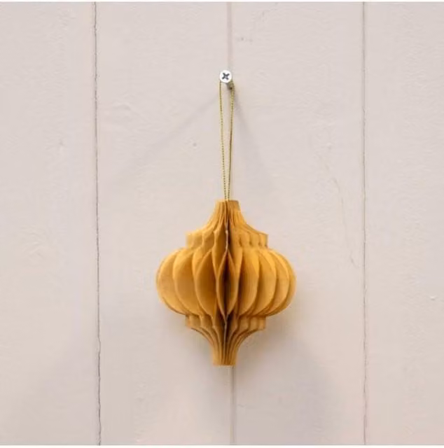 KDMD Set of 3 Brown Caramel Spinning Top Christmas Bauble Pendants