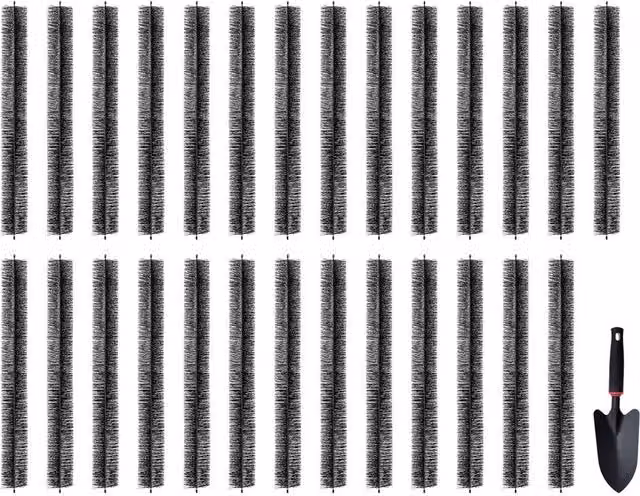 VEVOR 27 Pack Black Galvanised Steel Gutter Brushes, Diameter: 11 cm, Length: 110 cm