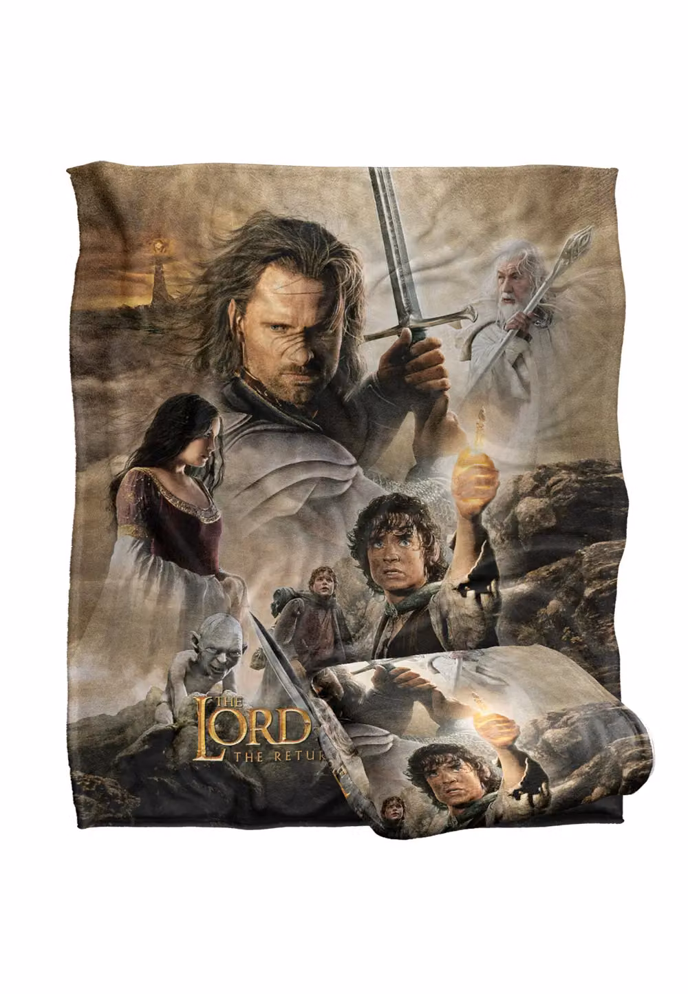 LOGOVISION Lord of the Rings Return of the King Super Soft Throw Blanket, W/D/H: 152 x 127 cm, White/Multicolour – 7