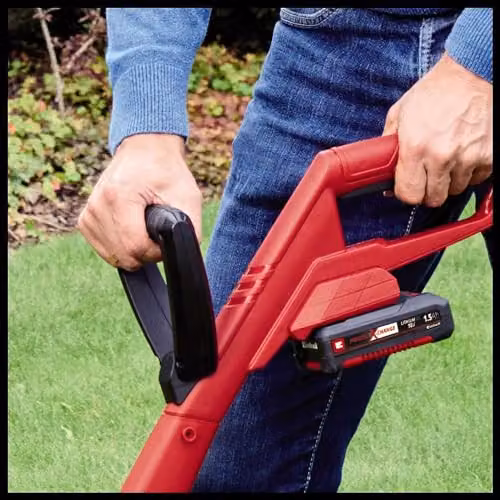 Einhell Power X-Change 18V Cordless Grass Trimmer with Plastic Blades in Red and Black – 3