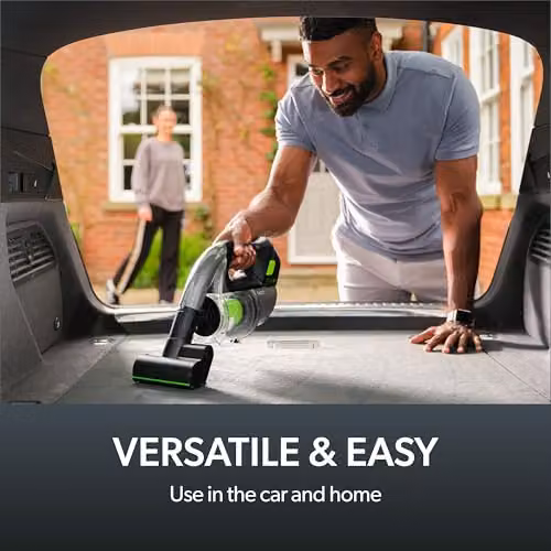 Gtech Multi MK2 Cordless Handheld Vacuum Cleaner with 22V Li-ion Battery and Powered Brush Bar in Grey, Green or Black – 3
