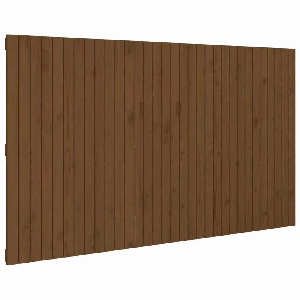 Berkfield Home Rustic Solid Wood Pine Wall Headboard, Honey Brown, W: 204 cm, D: 3 cm, H: 110 cm – 2