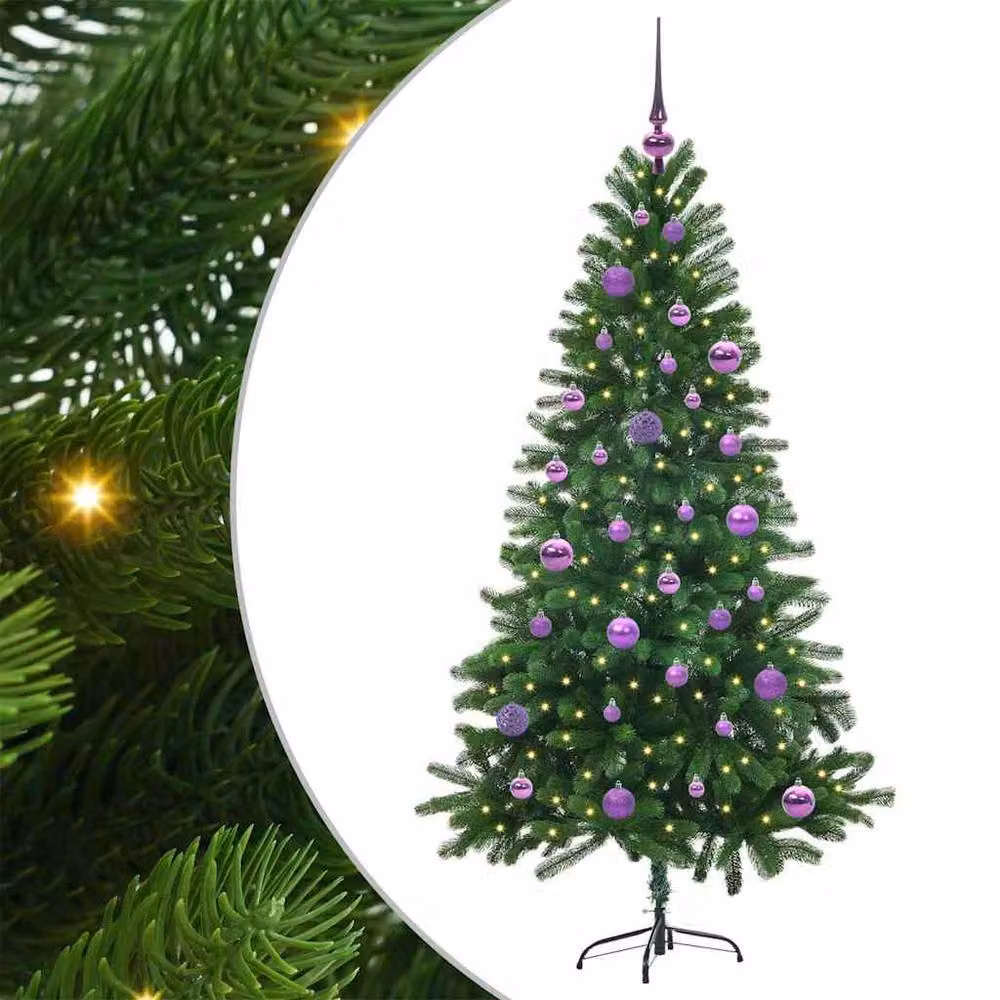 Berkfield Home Realistic Green Christmas Tree with 150 LEDs and Stand, Height: 150 cm – 3
