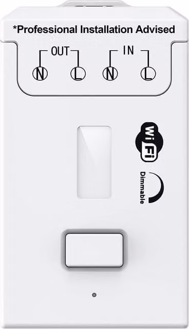 1000 Mile Ener-J Dimmable WiFi 150W Receiver in White, Diameter: 25 cm, Height: 19 cm