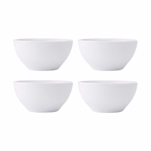 Mikasa White Porcelain Nibble Bowls, Set of 4, Diameter: 10 cm