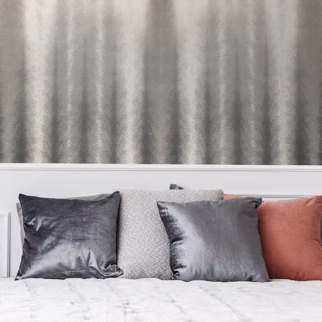 Graham & Brown Sublime Silver Fur Textured Wallpaper, Silver, Width: 52 cm – 1